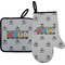 4 Corners Unit Airstream Club Oven Mitt & Pot Holder Set