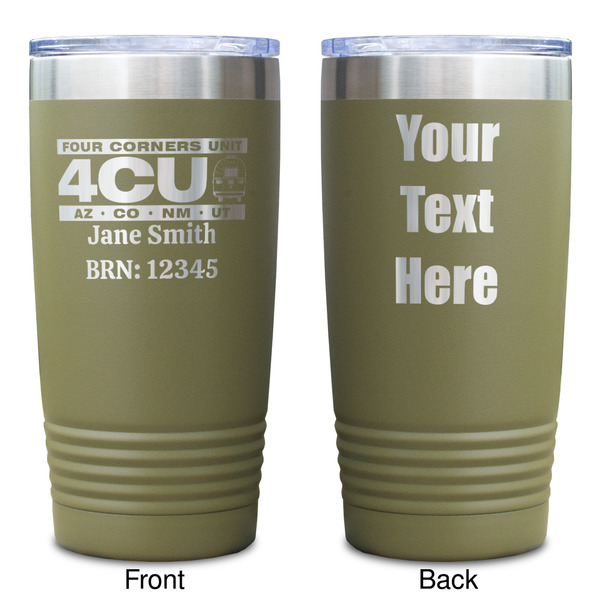 4 Corners Unit Airstream Club Olive Polar Camel Tumbler - 20oz - Double Sided - Approval