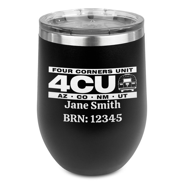 Custom 4 Corners Unit Airstream Club Stemless Stainless Steel Wine Tumbler