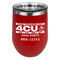4 Corners Unit Airstream Club Stemless Stainless Steel Wine Tumbler - Red - Double-Sided