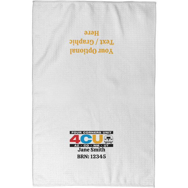 4 Corners Unit Airstream Club Waffle Towel - Partial Print - Approval Image