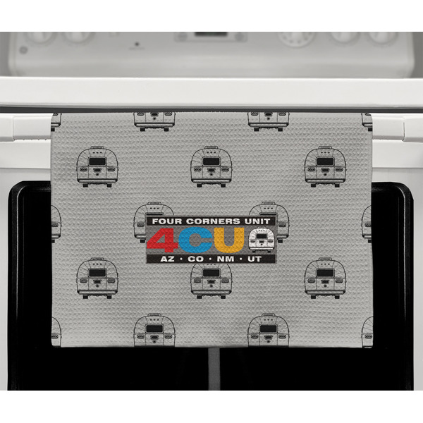 4 Corners Unit Airstream Club Waffle Weave Towel - Full Color Print - Lifestyle2 Image