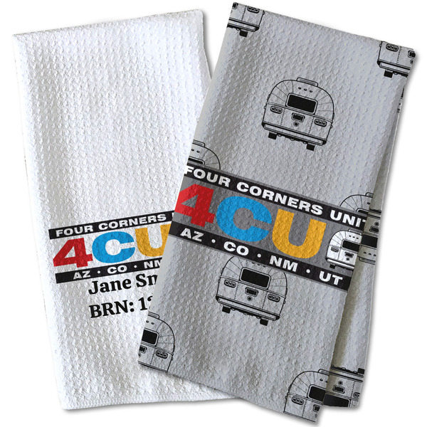 4 Corners Unit Airstream Club Waffle Weave Towels - Two Print Styles