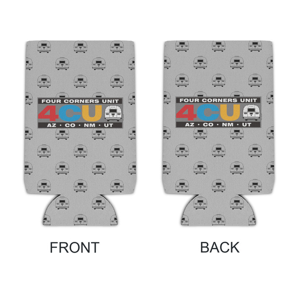 Four Corners Unit Can Cooler - 16oz - Front & Back