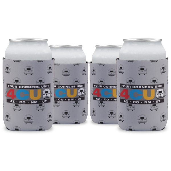 Custom Four Corners Unit Can Coolers - 12 oz - Set of 4