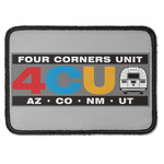 Four Corners Unit Iron On Rectangle Patch