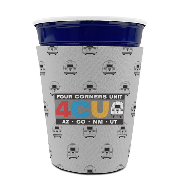 Four Corners Unit Party Cup Sleeves - without bottom - Front (On Cup)