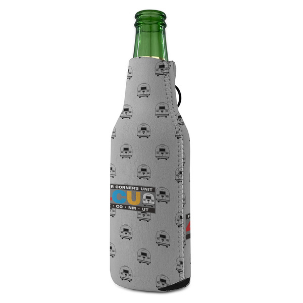 Four Corners Unit Zipper Bottle Cooler - ANGLE (bottle)