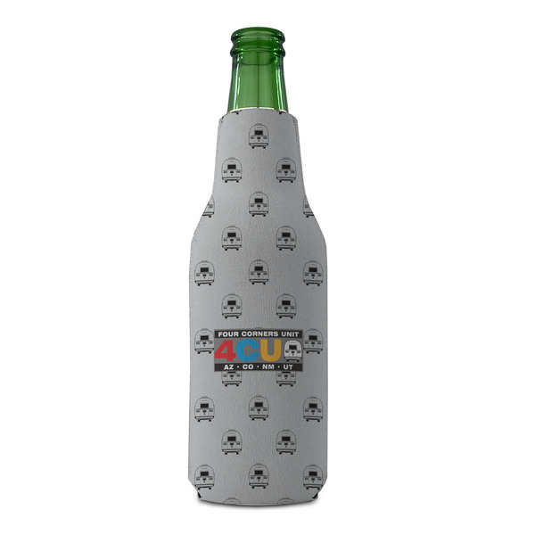 Four Corners Unit Zipper Bottle Cooler - FRONT (bottle)
