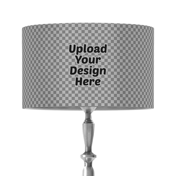 Upload Your Own 12" Drum Lampshade - ON STAND (Fabric)