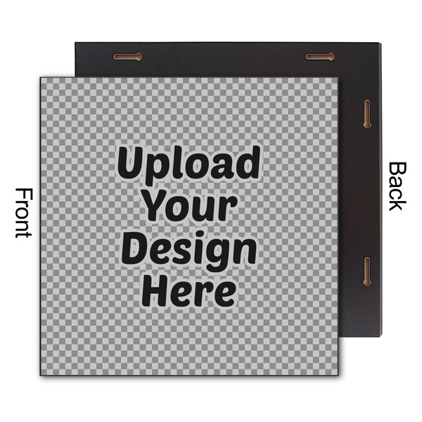 Upload Your Own 12x12 Wood Print - Front & Back View