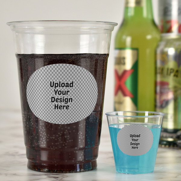 Upload Your Own 16oz Party Cup & Plastic Shot Glass - In Context