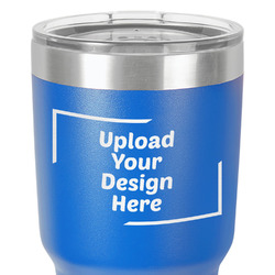 30 oz Stainless Steel Tumbler - Royal Blue - Single-Sided (Upload Your Own)