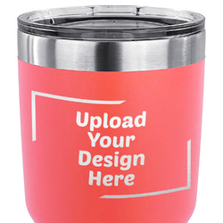 30 oz Stainless Steel Tumbler - Coral - Single-Sided (Upload Your Own)