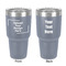 30 oz Stainless Steel Tumbler - Grey - Double-Sided (Upload Your Own)