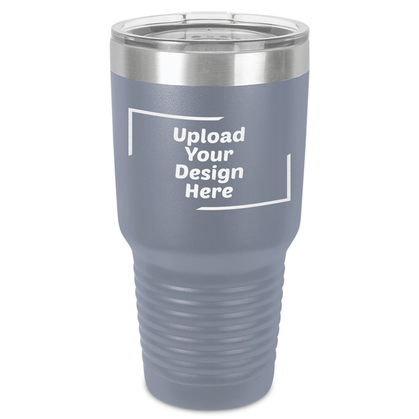 Upload Your Own 30 oz Stainless Steel Ringneck Tumbler - Grey - Front