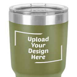 30 oz Stainless Steel Tumbler - Olive - Single-Sided (Upload Your Own)