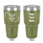 30 oz Stainless Steel Tumbler - Olive - Double-Sided (Upload Your Own)