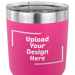 30 oz Stainless Steel Tumbler - Pink - Single-Sided (Upload Your Own)