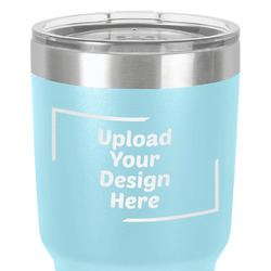 30 oz Stainless Steel Tumbler - Teal - Single-Sided (Upload Your Own)