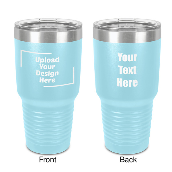 Custom 30 oz Stainless Steel Tumbler - Teal - Double-Sided (Upload Your Own)