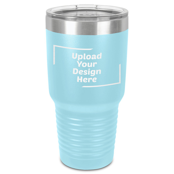 Custom 30 oz Stainless Steel Tumbler - Teal - Single-Sided (Upload Your Own)