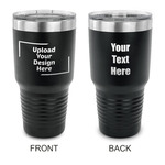 30 oz Stainless Steel Tumbler - Black - Double-Sided (Upload Your Own)