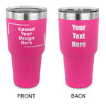 30 oz Stainless Steel Tumbler - Pink - Double-Sided (Upload Your Own)