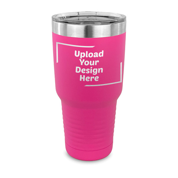 Custom 30 oz Stainless Steel Tumbler - Pink - Single-Sided (Upload Your Own)