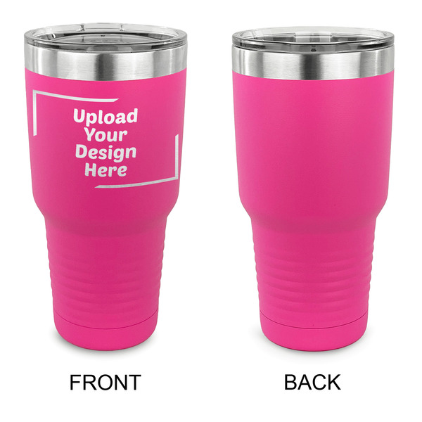 Upload Your Own 30 oz Stainless Steel Ringneck Tumblers - Pink - Single Sided - APPROVAL