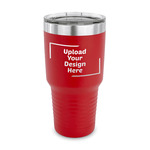 30 oz Stainless Steel Tumbler - Red - Single-Sided (Upload Your Own)