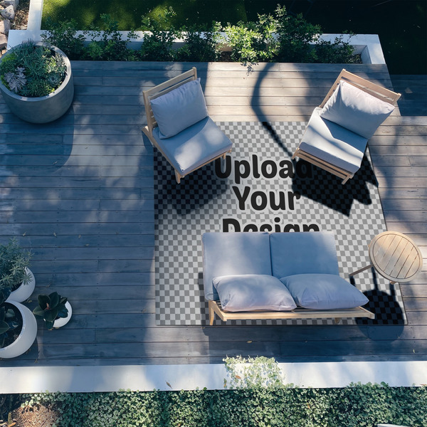 Upload Your Own 8'x10' Patio Rug - In context