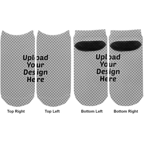 Upload Your Own Adult Ankle Socks - Double Pair - Front and Back - Apvl