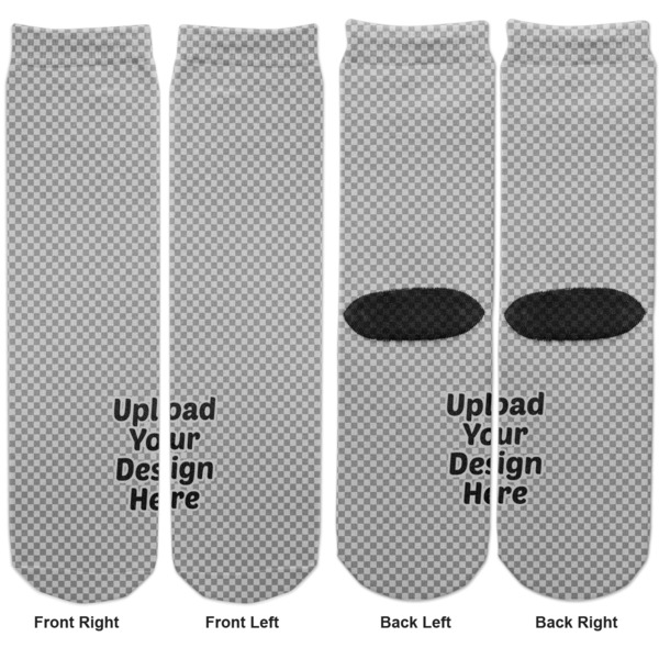 Upload Your Own Adult Crew Socks - Double Pair - Front and Back - Apvl