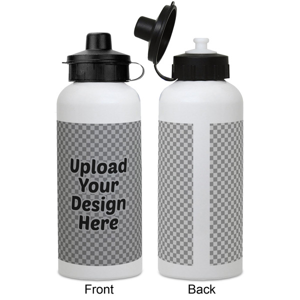 Upload Your Own Aluminum Water Bottle - White APPROVAL