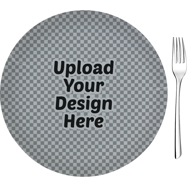 Custom 8" Glass Appetizer / Dessert Plate (Upload Your Own)