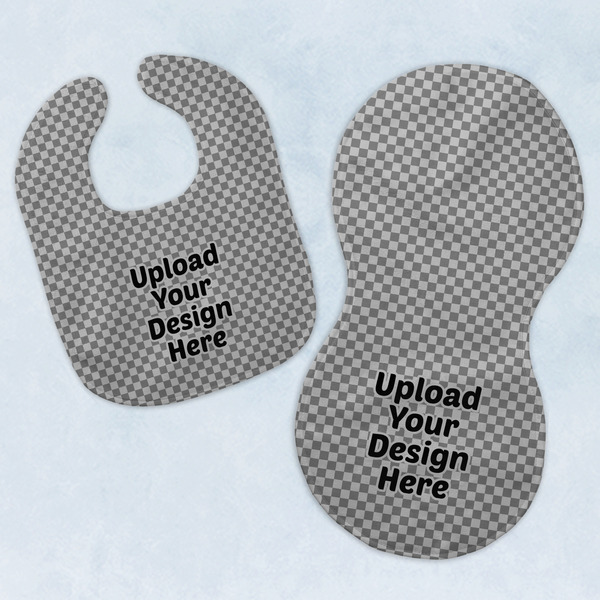 Custom Baby Bib & Burp Set (Upload Your Own)