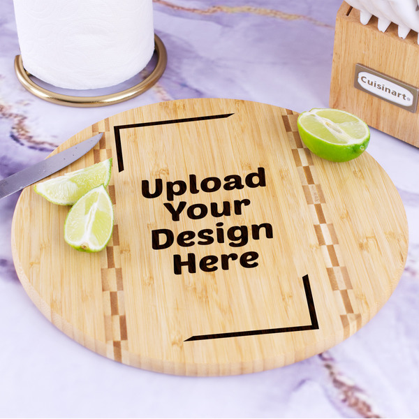 Upload Your Own Bamboo Cutting Board - In Context