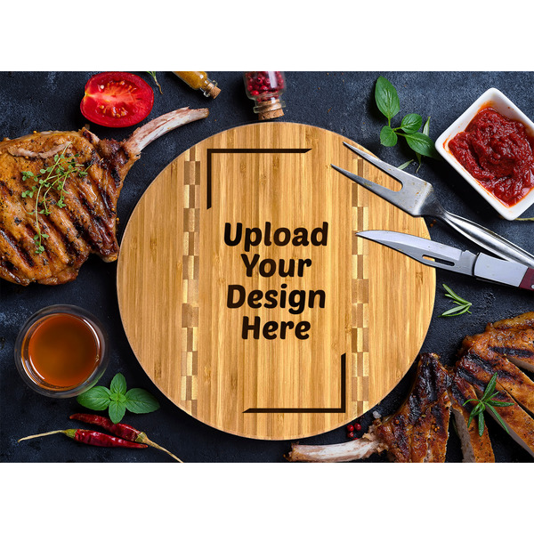 Upload Your Own Bamboo Cutting Board - Lifestyle