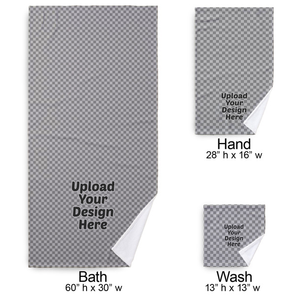 Upload Your Own Bath Towel Sets - 3-piece - Approval