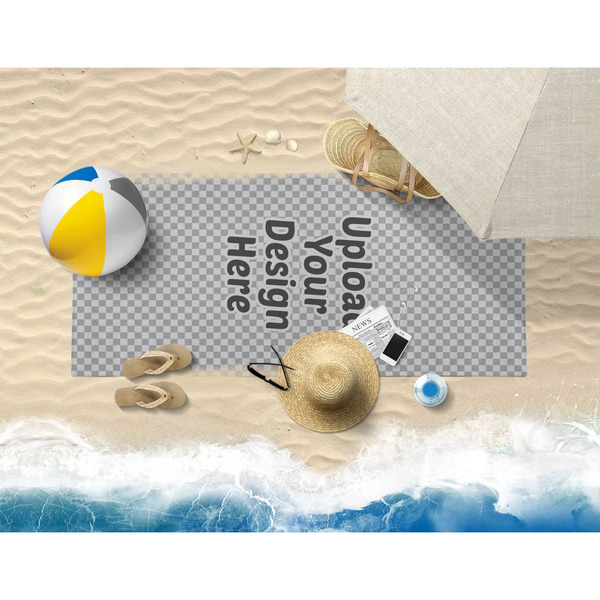 Upload Your Own Beach Towel - Lifestyle on Beach
