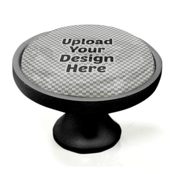 Upload Your Own Black Custom Cabinet Knob (Side)