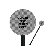 5.5" Round Plastic Stir Sticks - Black - Double-Sided (Upload Your Own)