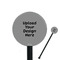 5.5" Round Plastic Stir Sticks - Black - Double-Sided (Upload Your Own)