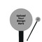 7" Round Plastic Stir Sticks - Black - Single-Sided (Upload Your Own)