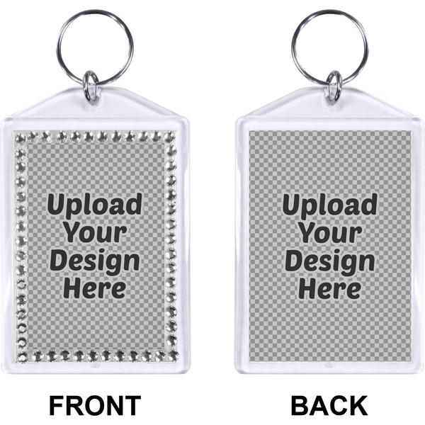 Upload Your Own Bling Keychain (Front + Back)