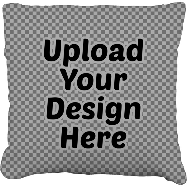 Custom Faux-Linen Throw Pillow 18" (Upload Your Own)