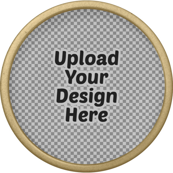 Upload Your Own Cabinet Knob - Gold - Front