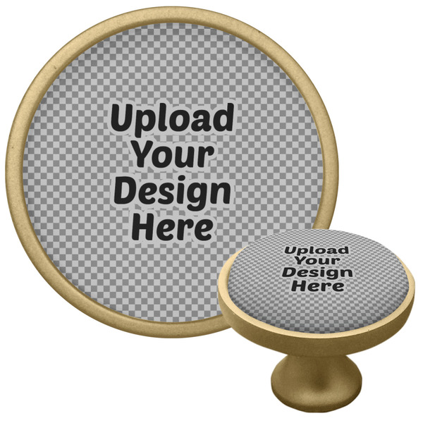 Upload Your Own Cabinet Knob - Gold - Multi Angle