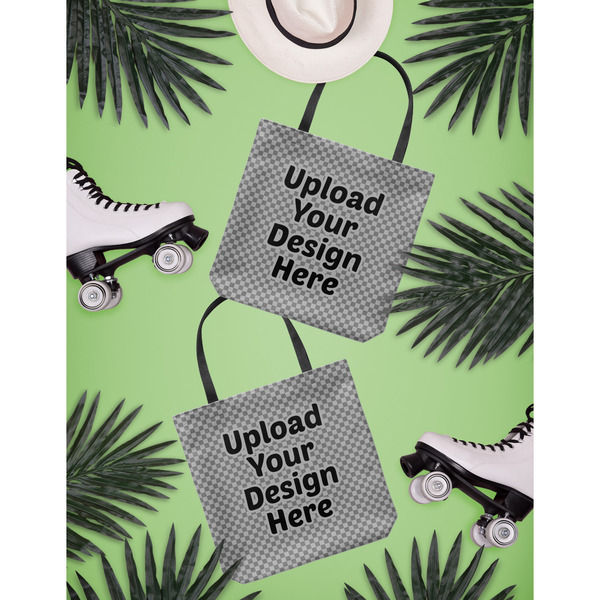 Upload Your Own Canvas Tote Lifestyle Front and Back